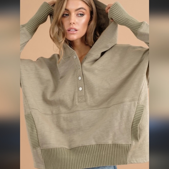 Blue b. Button up sweater - Picture 3 of 7